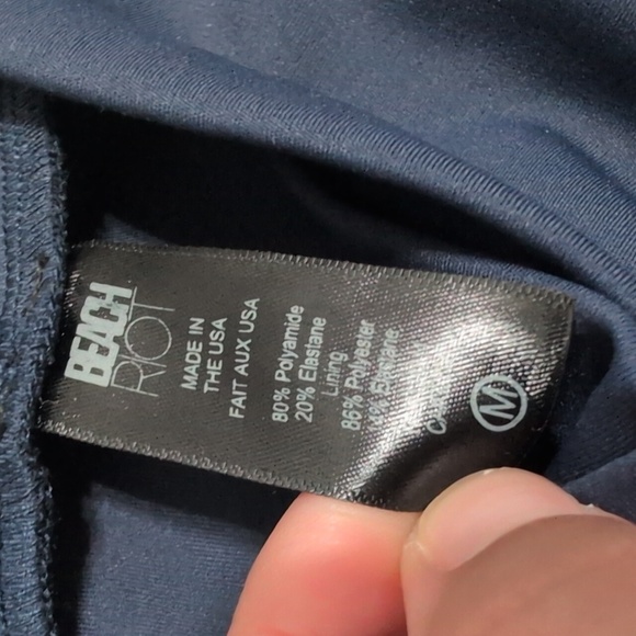 Beach Riot Sport Cara Star Studded Leggings Navy Blue Silver Stud Stars Size Med - Picture 5 of 12